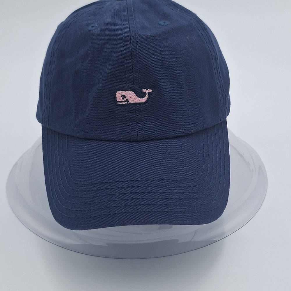 Vineyard Vines Navy Blue Hat with Pink Logo